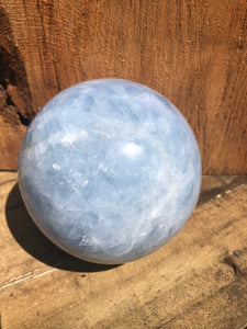 Blue Calcite sphere (large)