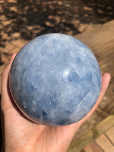 Blue Calcite sphere (large)