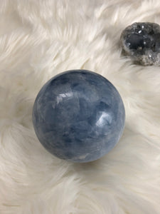 Blue Calcite sphere (large)