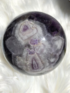 Amethyst Chevron Sphere