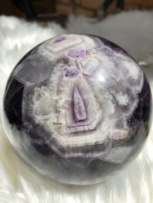 Amethyst Chevron Sphere