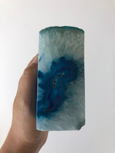 Blue Agate Bookends