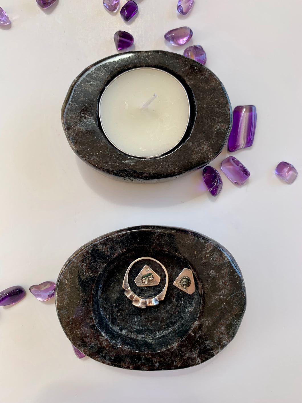 Astrophyllite Tea light Candle Holder