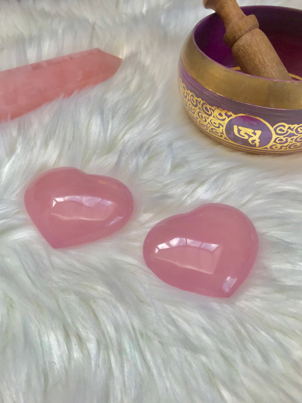 Rose quartz heart