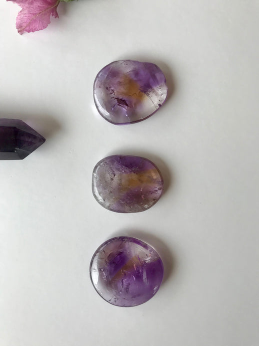 Ametrine Palm Stones