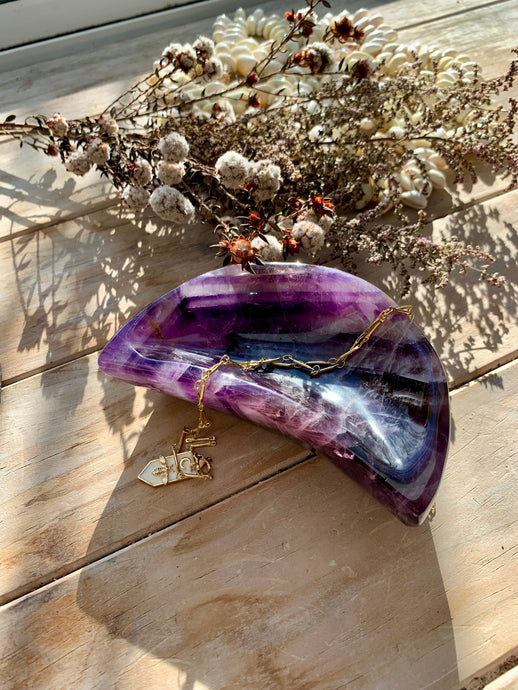 Amethyst Crescent Moon Bowl